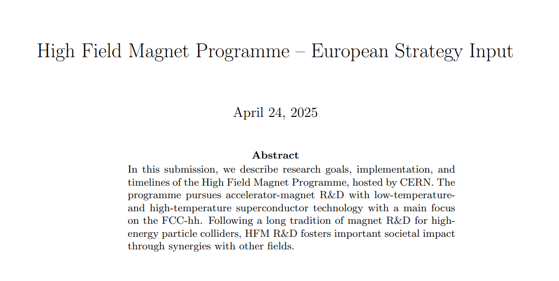 European Strategy for Particle Physics (ESPP) documents submitted!